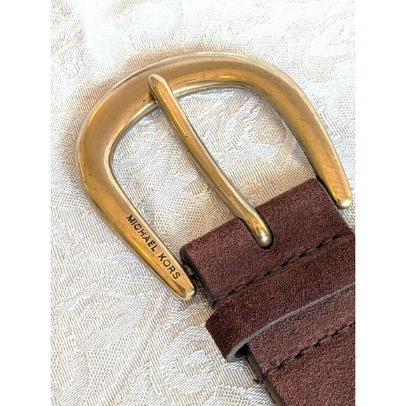 Michael Kors Genuine Leather Belt with Solid Brass hardware XL Vintage 90s main image 11